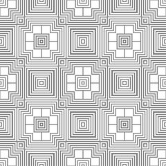 Grey and white pattern with geometric ornament