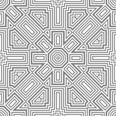 Grey and white pattern with geometric ornament