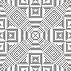 Grey and white pattern with geometric ornament