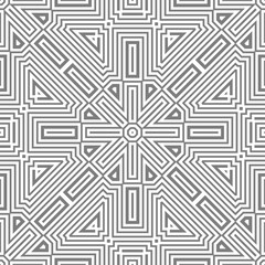 Grey and white pattern with geometric ornament