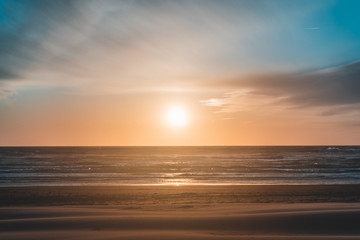 Fototapeta na wymiar Blue & Orange Sunset