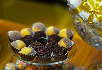 traditional brazilian sweet , chocolate candy, party candy, condensed milk candy balls, chocolate...