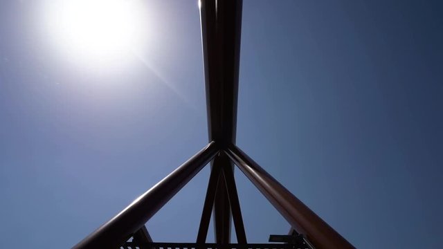 Walking over a bridge