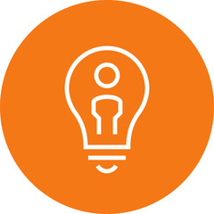 Idea Innovate Brainstorm Outline Icon