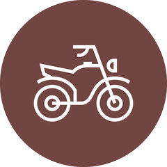 Fototapeta na wymiar Motorcycle Motorbike Vehicle Outline Icon