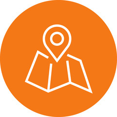 Roadmap Pin Place Outline Icon