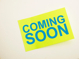 Coming Soon. Words Typography Concept