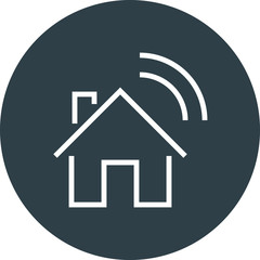 Smart Home WiFi Outline Icon