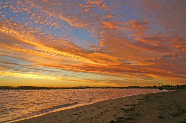 Fototapeta premium Sunset over the beach
