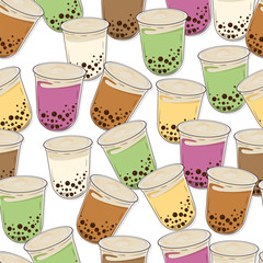 pattern bubble tea graphic cup