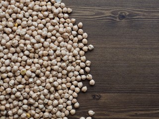 한국의 신선한 유기농 콩, 병아리 콩