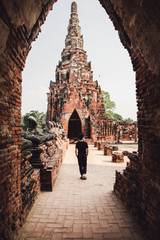 Old temple ,on 04 June 2019 ,AYUTTHAYA, THAILAND many Tourists from around the world in wat...