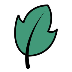 green leaf botanical foliage icon