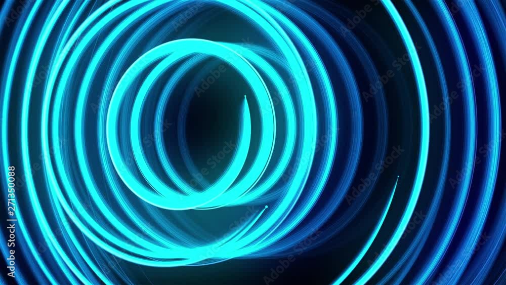 Poster abstract spiral rotating glow lines, computer generated background, 3d rendering background.