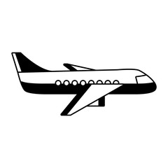 airplane transport travel on white background