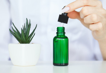 Skin care. Cosmetic science holistic plant lab organic skin