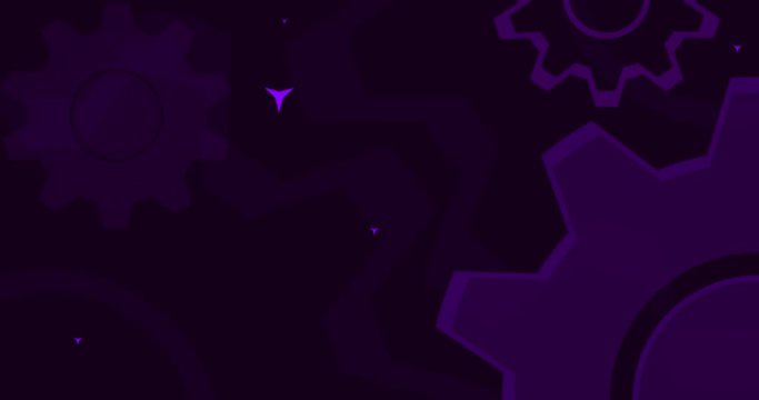 Purple background with cog shape