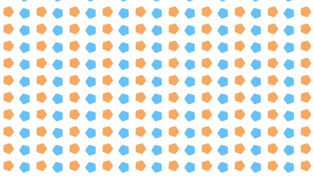 Vertical movement of rotating pop pentagonal pattern 