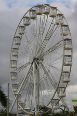 Fototapeta premium ferris wheel on background of blue sky
