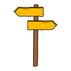 wooden placard guide signal