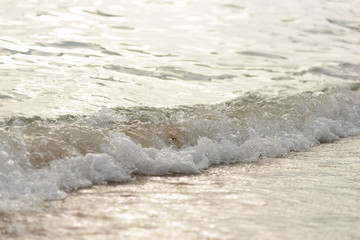 water wave at the sea and sand