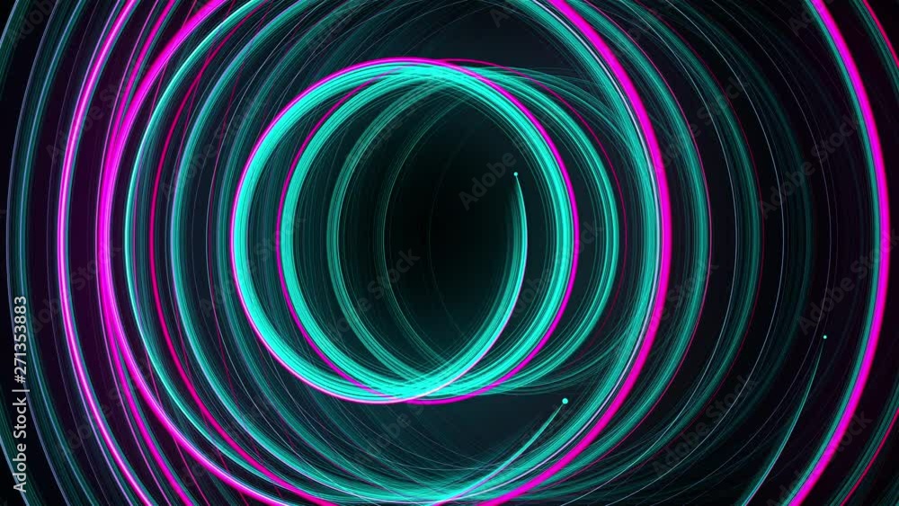 Poster abstract spiral rotating glow lines, computer generated background, 3d rendering background.