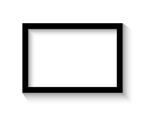 Abstract black frame. Frame isolated on white background for your presentations.