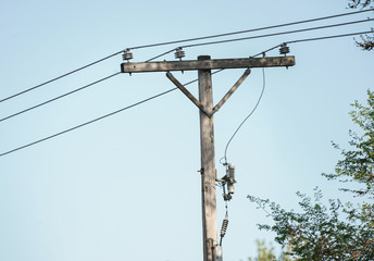 power lines are near the trees on your property