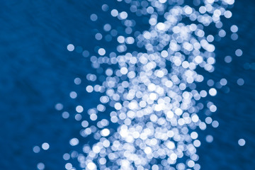 Blue water with bokeh