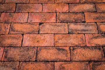 Old floor red brick wall texture