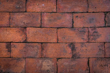 Old floor red brick wall texture