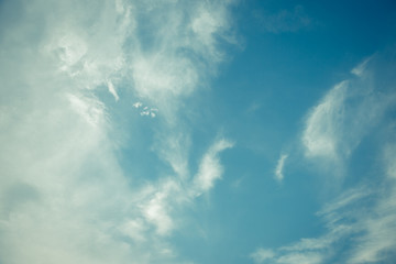 Naklejka na ściany i meble Vintage Blue sky and clouds background
