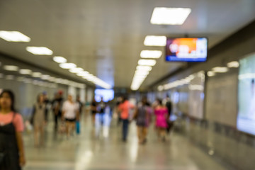 Blur people at the subway