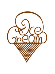 clipart waffel eis erdbeer schokolade vanille text logo ice cream eiscreme lecker liebe waffel sommer essen hunger kugel schlecken naschen comic cartoon design