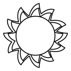 bright sun weather on white background