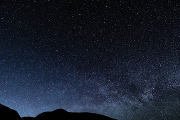 Night starry sky background, universe