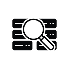 Black solid icon for stock data analysis