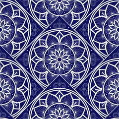 Italian tile pattern vector seamless with parquet ornament. Portugal azulejos, mexican talavera, sicily majolica, delft dutch or spanish ceramic. Mosaic texture for bathroom or kitchen floor.