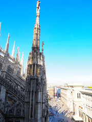 Fototapeta na wymiar Beautiful cathedral in the city of Milan, Italy