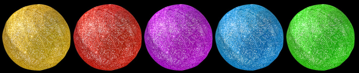 Boules de Noël sur fond noir 