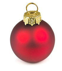 boule de Noël sur fond blanc 