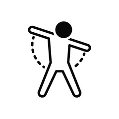 Black solid icon for exercise 