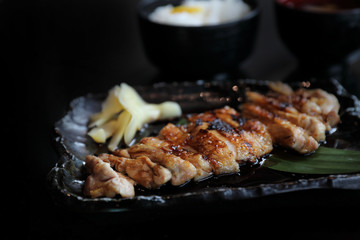 japanese food , Chicken teriyoki with rice