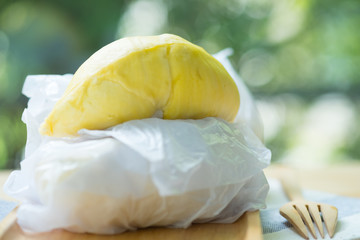 Fresh durian peel tropical fruit summer