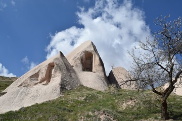 Fototapeta na wymiar Rocky landscape. Goreme. Cappadocia. Turkey. 