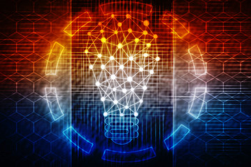   bulb future technology, innovation background, creative idea concept 