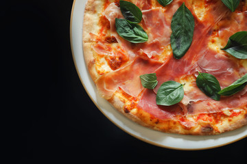 Parma ham Pizza , Italian food