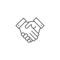 Handshake Related Vector Line Icon