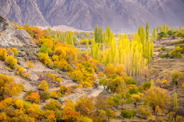 beautiful mountain in nature landscape view from Pakistan,autumn