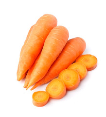 Fresh carrots vegetables isolated.